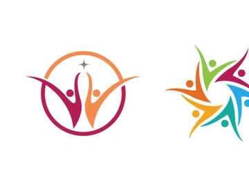 Adoption care community network and social logo design preview picture