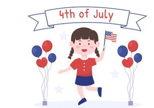 14 4th July Happy Independence Day USA Illustration