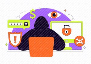 10 Hacker Digital Crime Illustration