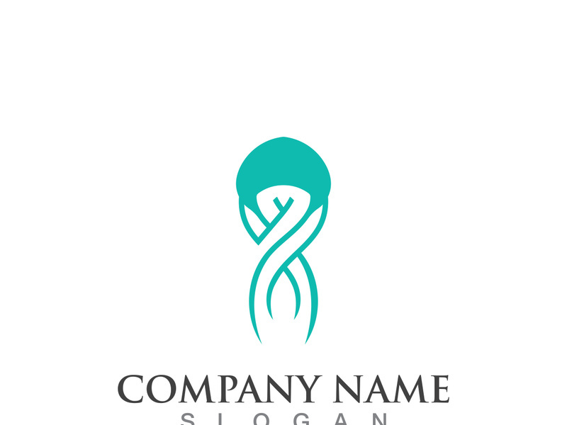 Jellyfish icon illustration design, simple logo template vector