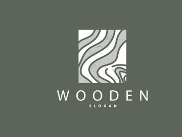 Wood Logo, Wood Fiber Bark Layer Vector preview picture