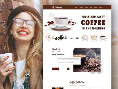 Coffee Zone - Shop Landing Page Design