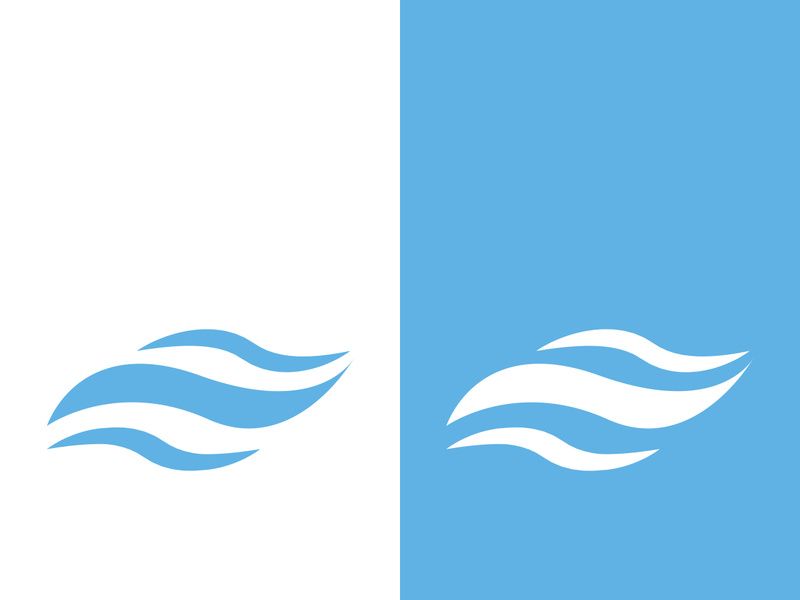 Wave beach vector illustration design logo