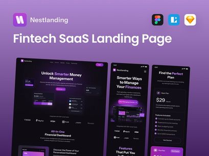 NestLanding - Fintech SAAS Landing Page