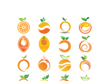 Orange logo design vector icon illustration design