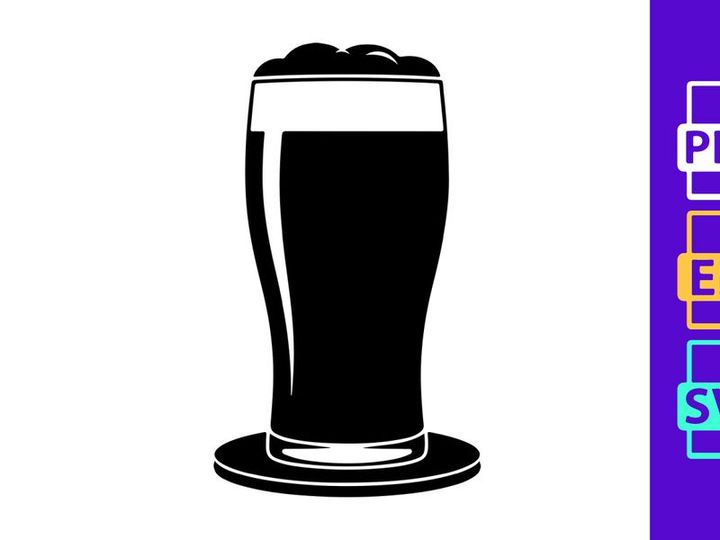 Dark beer in a pint glass with foam