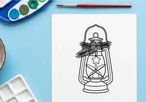 Lentera Natal buatan tangan dengan bintang dan karangan pinus untuk dekorasi rumah meriah