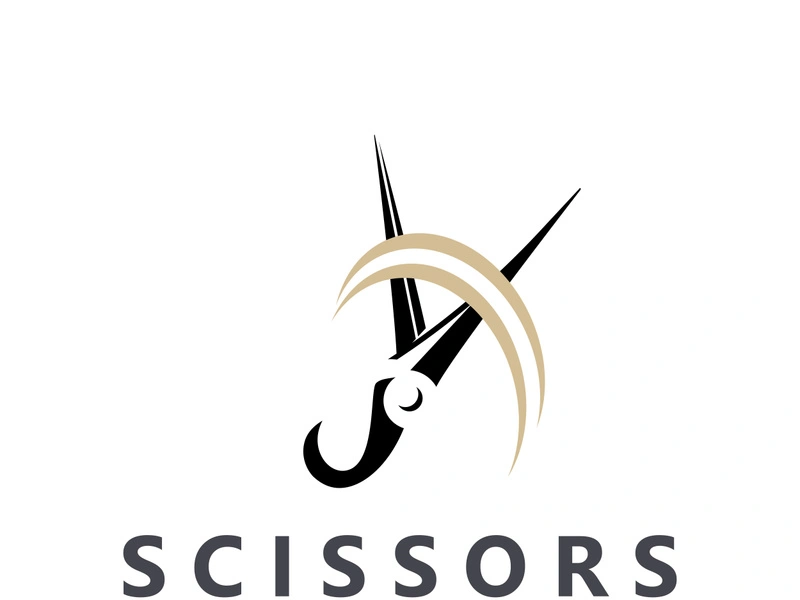 Scissors Logo Design Icon Template. Modern simple design. barbers tools and barbershop. Vector Illustration