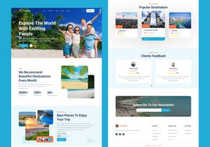 Travelah - Tour & Travel Website Landing page