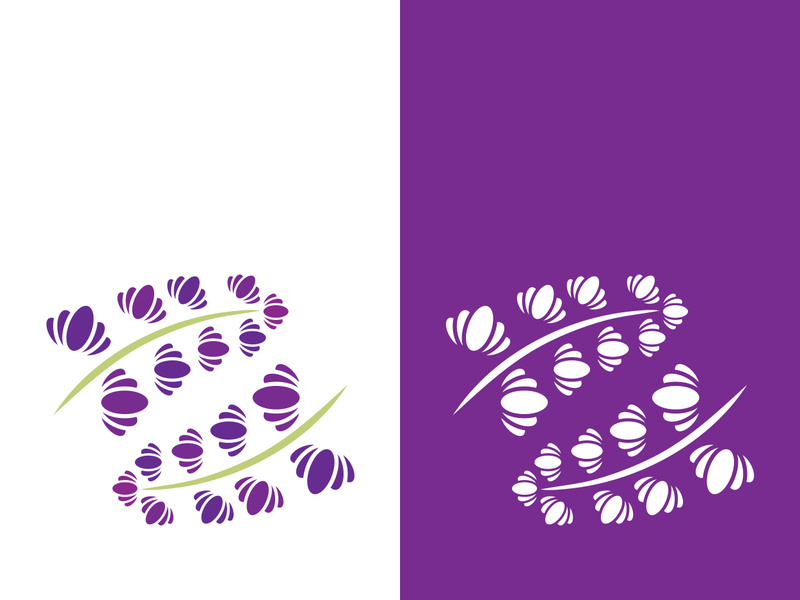 Fresh lavender flower logo vector flat design