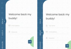 Konsep layar Signin dan Signup