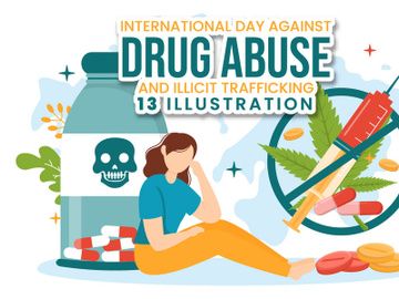 13 Against Drug Abuse and Illicit Trafficking illustration preview picture