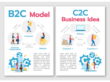 B2C model brochure template preview picture