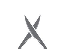 Knife logo icon template and symbol vector design illustration