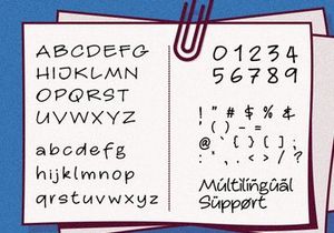 Sanger Memo - Handwritten Marker Note Font