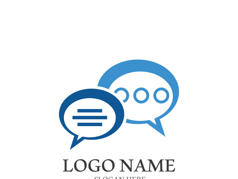 Speech bubble icon logo template vector illustration