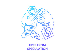 Free from speculation blue gradient concept icon preview picture