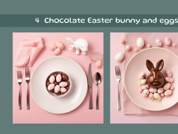 Chocolate Easter bunny and eggs preview picture