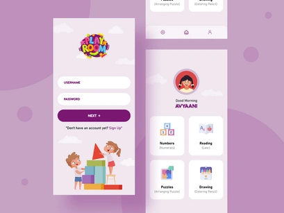 Child learning game app UI Kit.