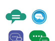 Speech bubble icon logo template vector illustration