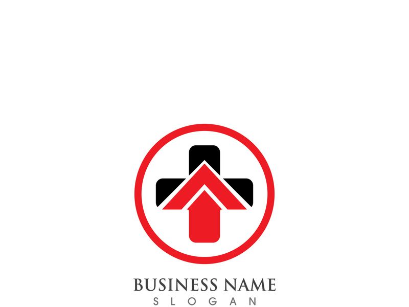 hospital logo and symbol Template, Green logo vector