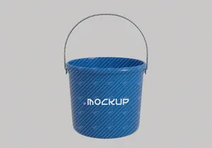 Plastic Carrying Bucket Mockup