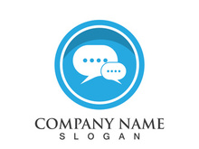 Speech bubble icon logo template vector illustration