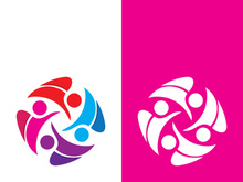 people group and community logo icon illustration design vector