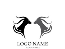 Goat logo template vector icon illustration design