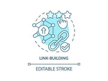 Link-building turquoise concept icon preview picture