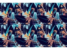 illustration features exotic jungle plants