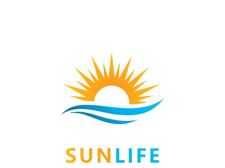 Sun logo icon vector design template