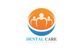 Dental care logo vector icon design
