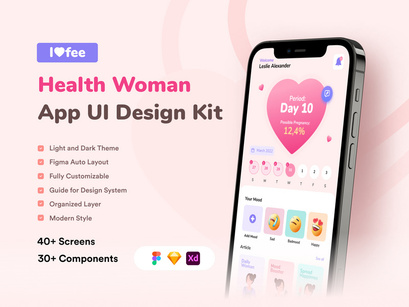 Lofee - Woman Health UI Mobile Design Kit