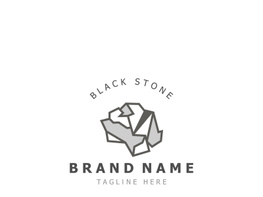 Stone logo template design simple elegant product brand natural element preview picture