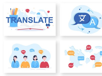 17 Translation Language Illustration