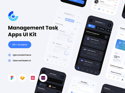 Management Task Mobile Apps UI KIT