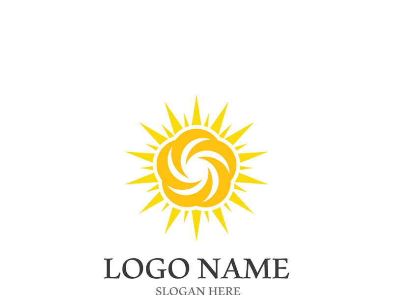 Sun vector illustration icon logo template design