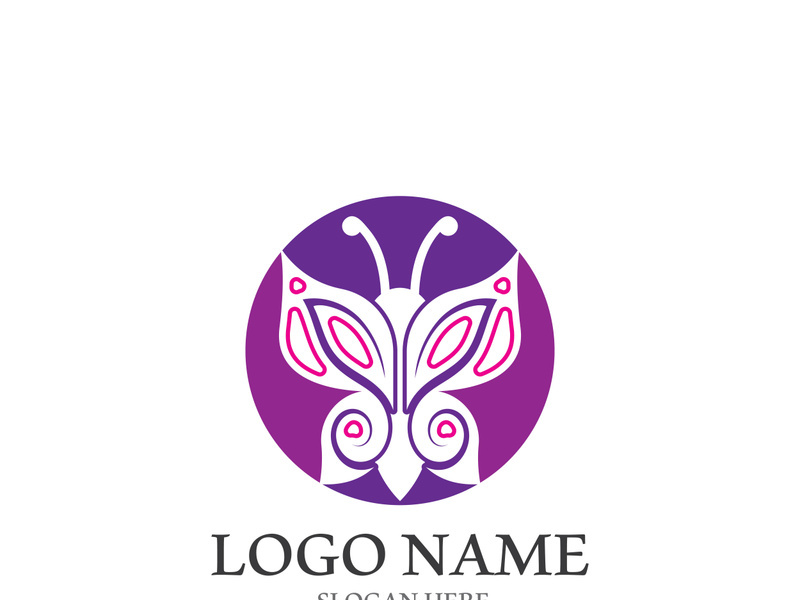 Butterfly logo icon vector design illustration