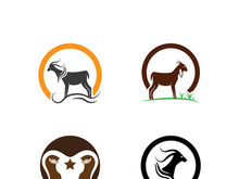 Goat logo template vector icon illustration design
