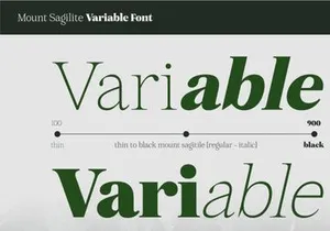 Mount Sagilite – Modern Serif Family Typeface with Variable Font