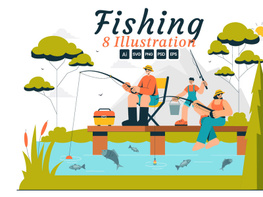 8 Fishing Adventure Illustration preview picture