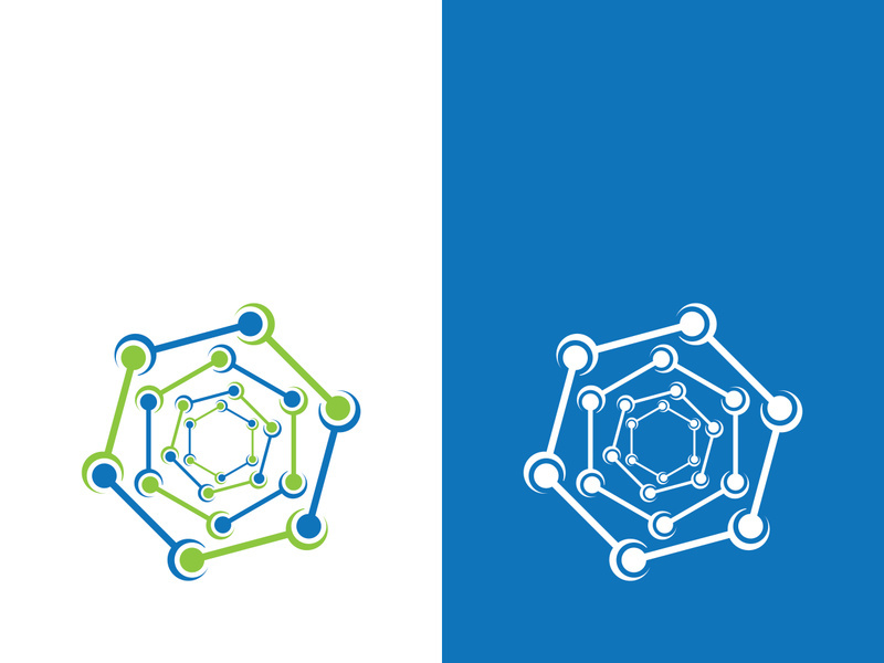 Molecule symbol logo template vector illustration design