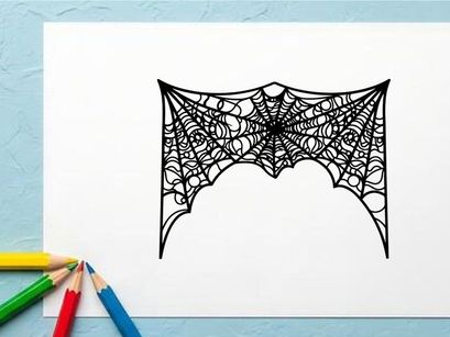 Decorative Spider Web Wall Hanging for Halloween or Halloween Decor