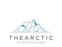 Antarctic iceberg logo design.