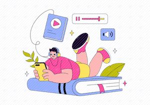 10 Audio Book Illustration