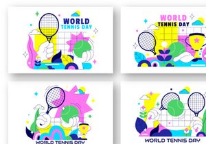 10 World Tennis Day Illustration