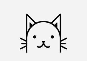 cute cat head cartoon logo cat head Good for cat care related products