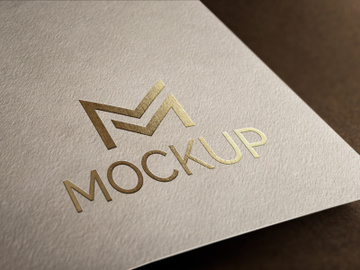 Logo on a paper mockup Premium Psd preview picture