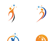 Star success people care logo and symbols